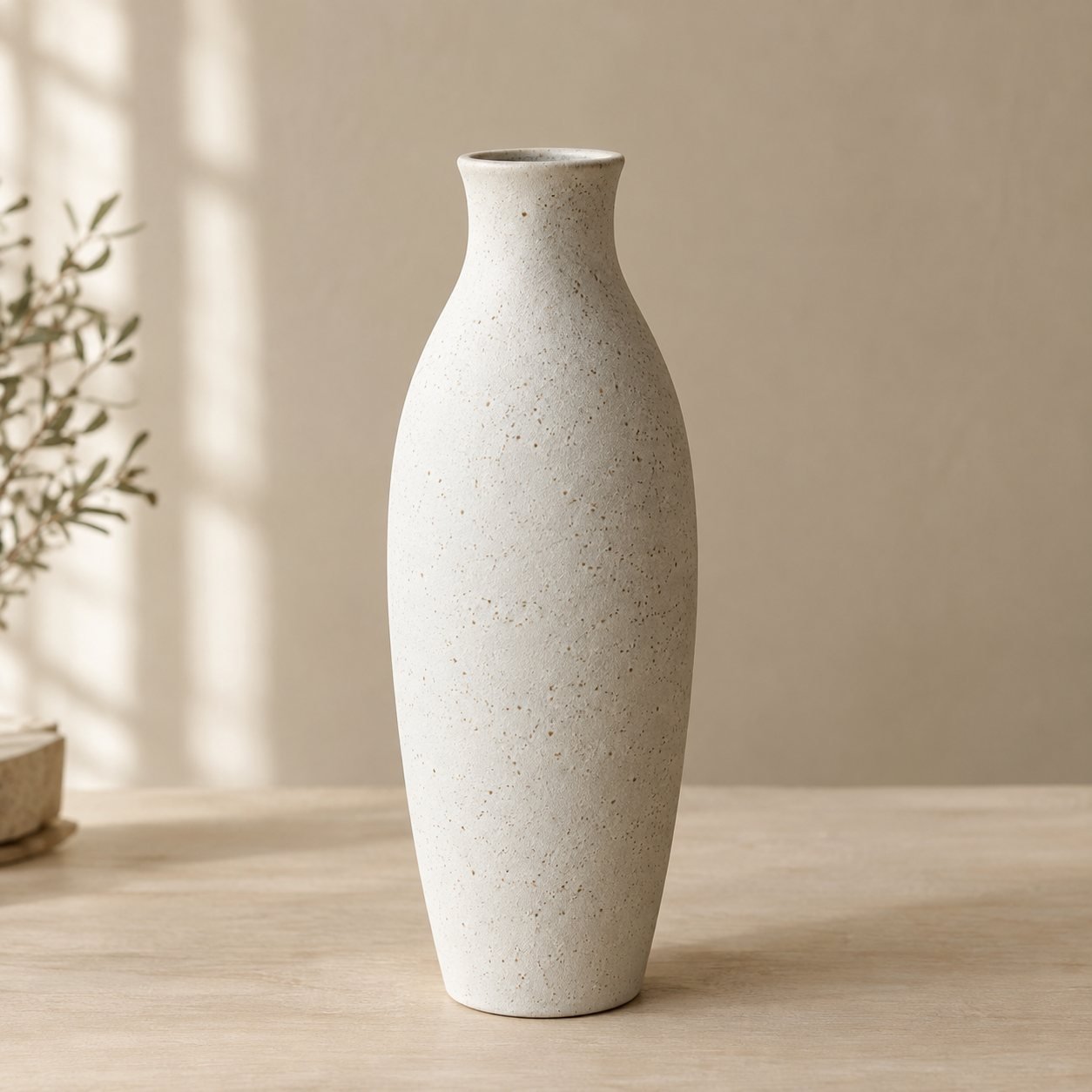 Vase Bouleau en grès émaillé, 28 cm, shown on a plain studio background